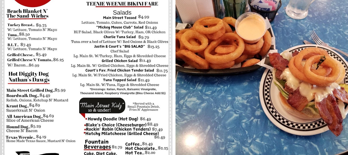 Pete N' Reenies Menu