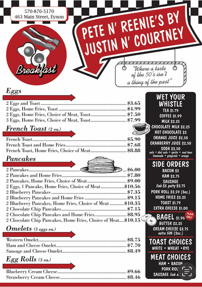 Pete N' Reenies Menu image 3