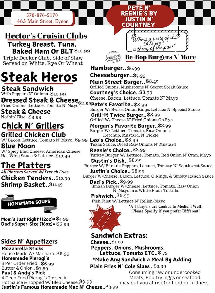 Pete N' Reenies Menu image 4